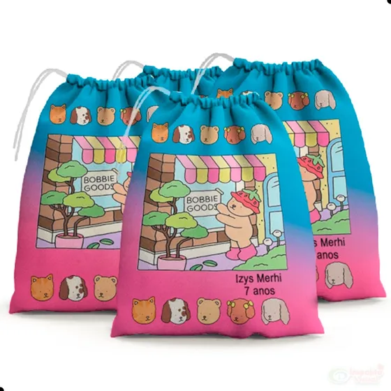 15 Sacolinhas Surpresa Personalizada Tecido Bobbie Goods