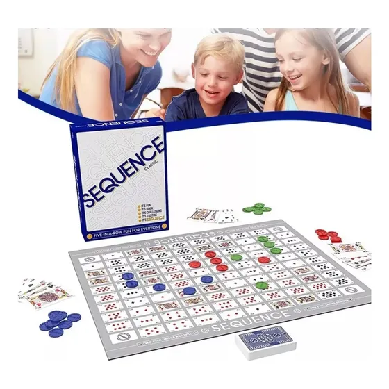 Classic Sequence Juego Tablero Mesa Juegos De Cartas