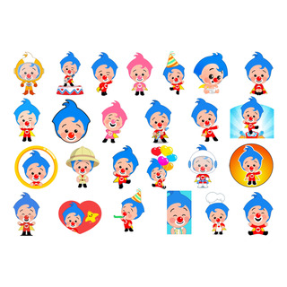 Payasito Plim Plim 25 Sticker Parches Lavables Pegatinas #99 Payasito Plim Plim 25 Sticker Parches Lavables Pegatinas #99