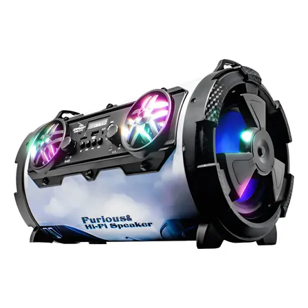Caixa De Som Bluetooth Potente Led Usb Sd P2 P10 Fm Controle Cor Velozes e furiosos