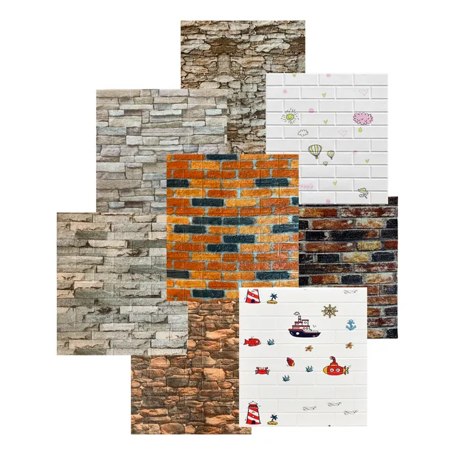 Placa Autoadhesiva Revestimiento Pared Piedra (pack 10 Un)