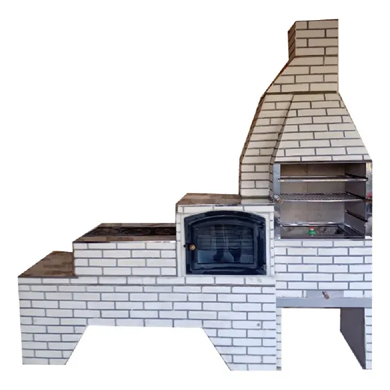 Trio Pré Moldado Inóx Tijolinho Churrasq / Fogão / Forno 