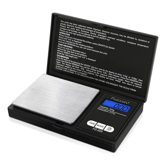 Báscula Digital De Bolsillo, 200g/01g, Acero Inoxidable