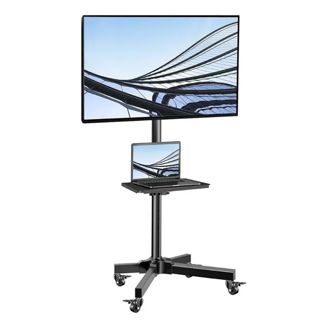 Soporte De Tv Móvil Carrito De Tv Con Ruedas Para Tv 26-55 Negro