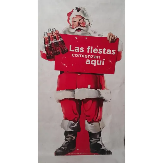 Coleccionables Coca  Cola Santa Claus Cartón 1.60 Alt.
