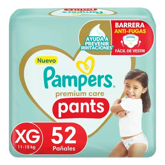 Pañales Desechables Pampers Pants Premium Care Xg 52 Uds. | Cuotas sin interés