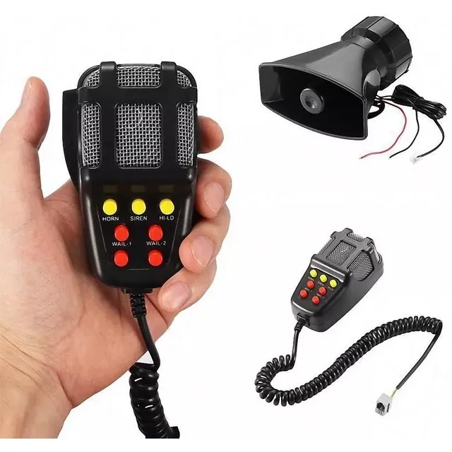Bocina Sirena 100 Watts Policial Carabinero Megafono 7 Tonos
