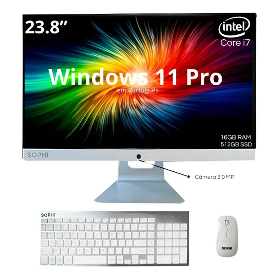 All In One Pc Ssd512gb I7/16gb Tela 23.8 Windows 11 Completo