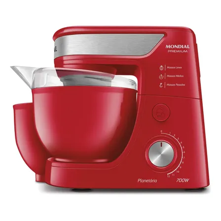 Batedeira Planetária Mondial 700W BP-01P-R cor Vermelho