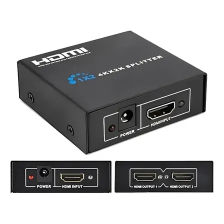 Splitter Conversor Divisor Hdmi 1x2 Full Hd 4k 3d