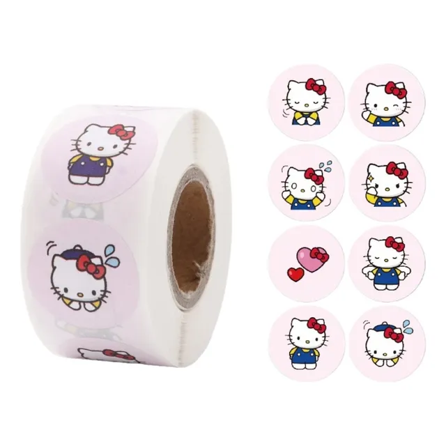Rollo Sticker 500 Unidades Kuromi Varios Modelos