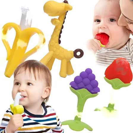 Pack 4 Mordedores Para Bebes Denticion Variados