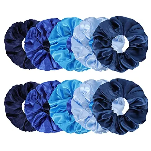 Whaline 10pcs Blue Hair Ponytail Holders Bulk Hair 3h2wf