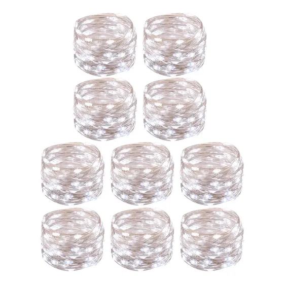 Guirnalda Microled Alambre Luz Led Rgb Amarilla Azul Rosa