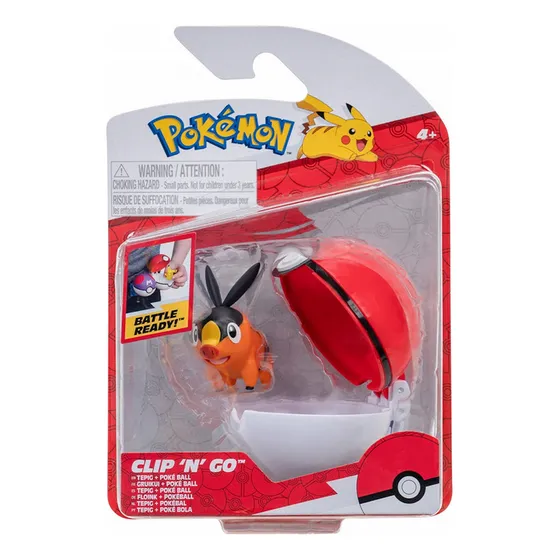 Pokemon Set Clip N Go Pokebola + Pokemon Tepig