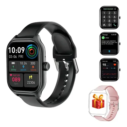 Smartwatch Aiyin GTS4 de 45mm, com Chamada Bluetooth e 2 Pulseiras