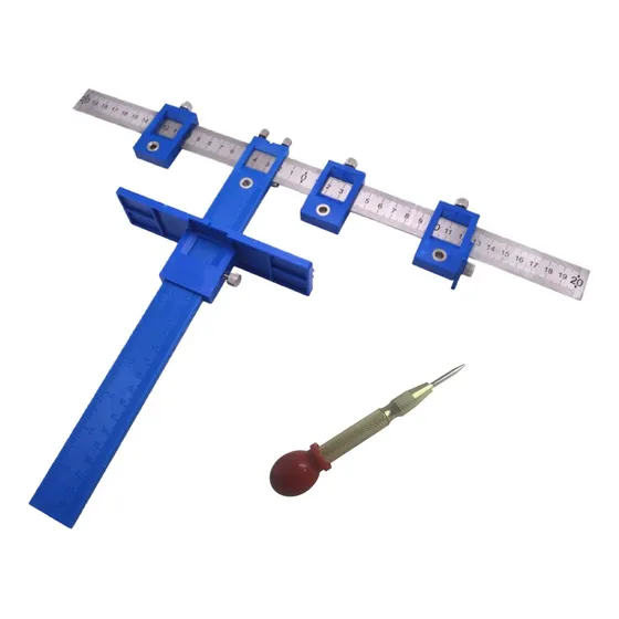 Pack Plantilla Ubicar Tiradores + Punzón Automatico 4mm