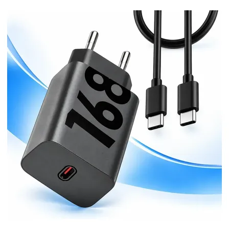 Carregador Turbo 168w Tipo C Para Samsung Motorola Xiaomi LG Preto
