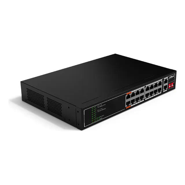 Switch Poe De 18 Puertos 6 Puertos Poe 2 Puertos Uplink