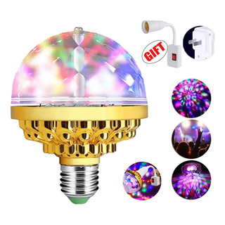 Lâmpada De Discoteca Colorida Com Luz De Bola Giratória E27 Lâmpada De Discoteca Colorida Com Luz De Bola Giratória E27