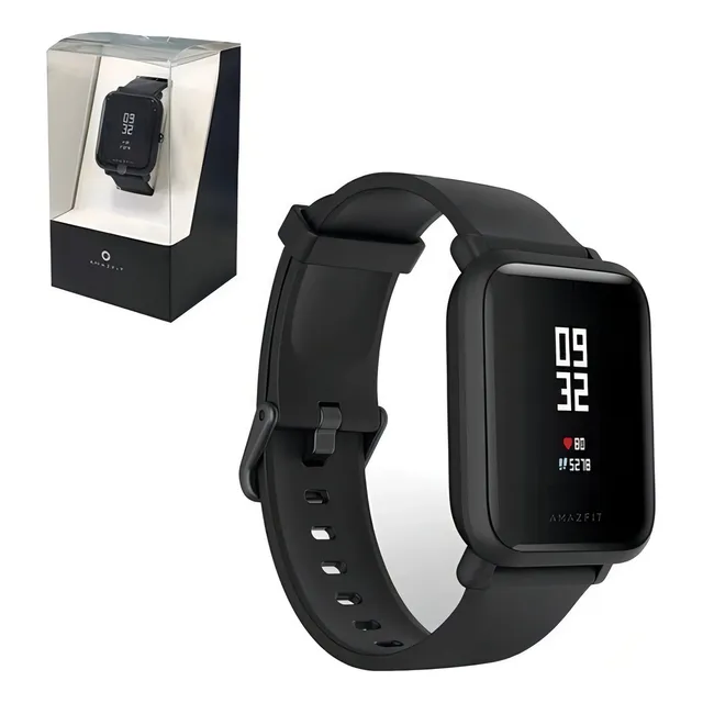 Relógio Smartwatch Amazfit Bip Lite A1915 Preto Inteligente Cor Da Pulseira Preto Cor Da Caixa Preto