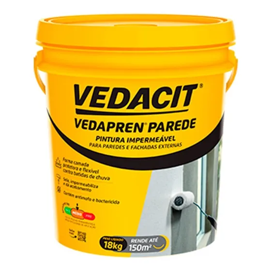 Vedapren Parede Branco Impermeabilizante 18kg - Vedacit