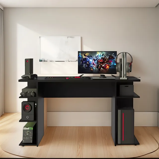 Escritorio Mesa Pc Gamer Pro Laptop Estantes Gaming Calidad