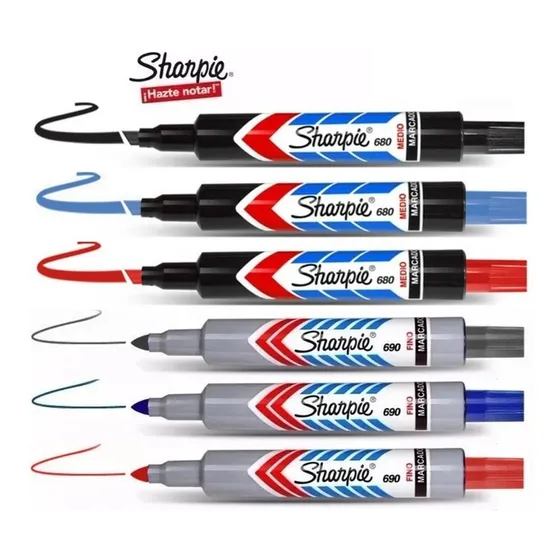 Marcadores Sharpie 690 Punta Fina Caja De 12und