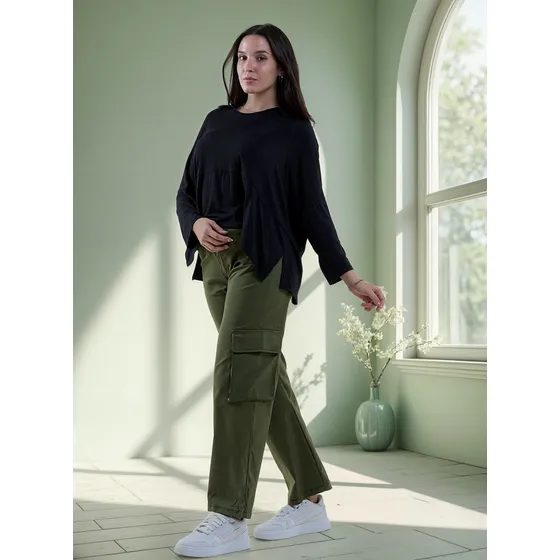 Pantalon Cargo Bengalina Mujer Zua
