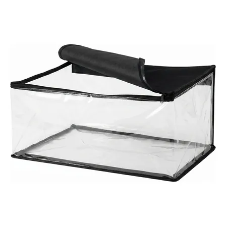 Kit 3 Sacos Organizadores Multiuso Grande Com Zíper 50 X 30 Transparente