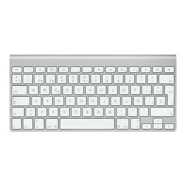 Teclado bluetooth Apple QWERTY español España color blanco y gris