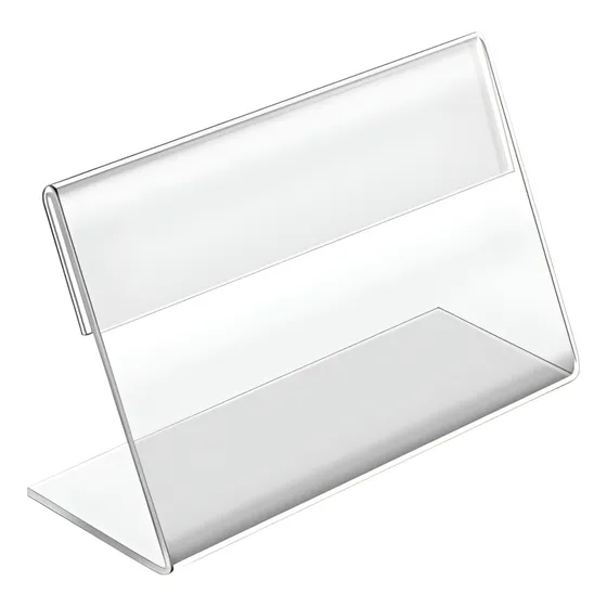 Porta Etiqueta Display Acrílico Cristal 2mm Kit 20 Un