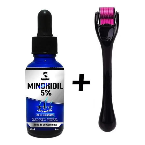 Combo 1 Minoxidil +  Dermaroller Cabello Minov136