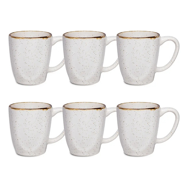 Kit 6 Canecas De Porcelana 260ml Oxford Ryo Maresia