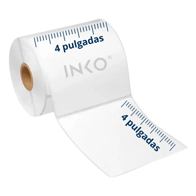 05 Rollos Etiqueta Térmica 4x4 102x102 Mm 500 Cu Color Blanco