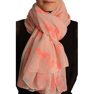 Lisskiss Bufanda Unisex Rosa Neon Con Bigotes - Sarong Playa Lisskiss Bufanda Unisex Rosa Neon Con Bigotes - Sarong Playa