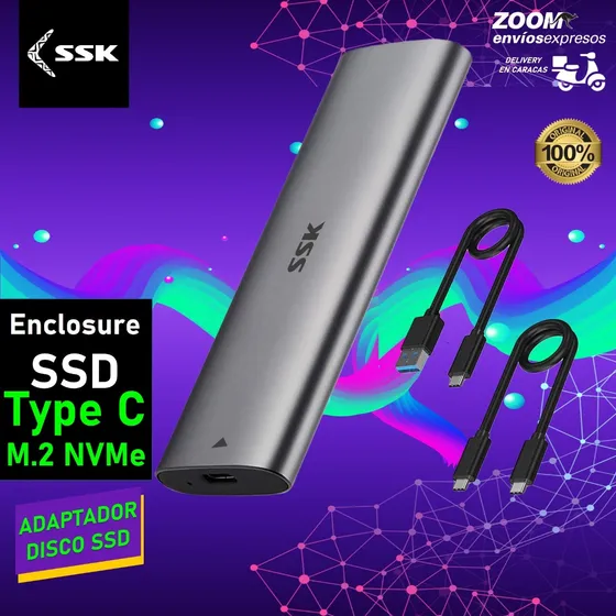 Case Enclosure Adaptador Disco Ssd M.2 Nvme Usb 3.2 Tipo C 