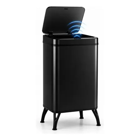 Lixeira Inteligente 50l Sensor Automáticos Premium Luxo Preto