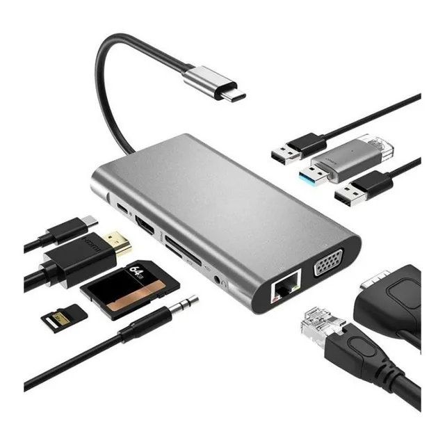Multipuerto Tipo C Hub Para Macbook Air 10 En 1