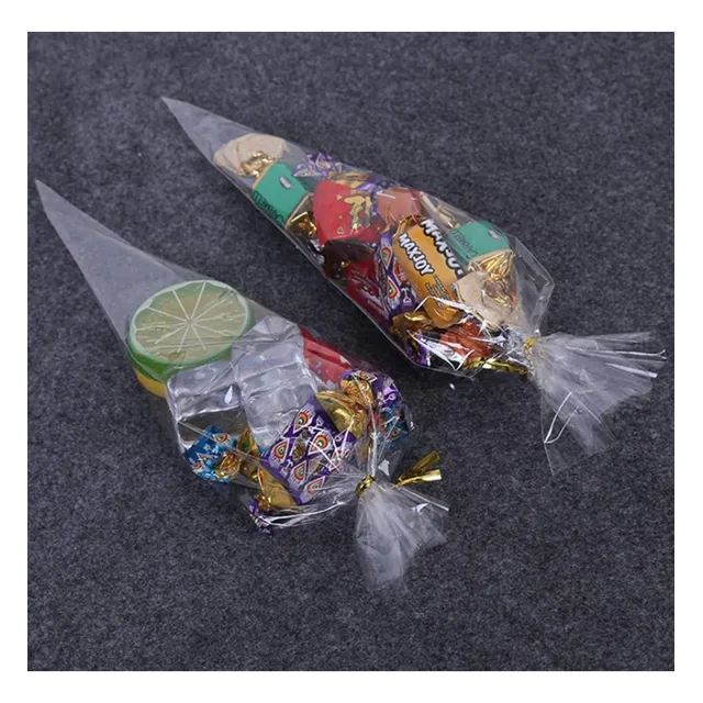 Bolsas Tipo Cono De  Plástico Para Helados