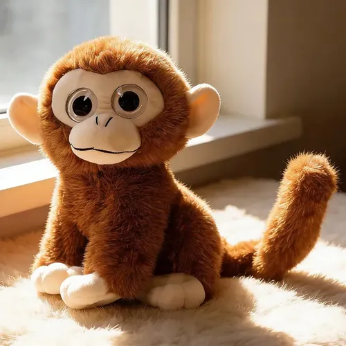 Peluche De Mono Marrón Claro De 23 Cm | Animal De Peluche Suave Hecho A Mano, Ideal Para Regalar Desde El Nacimiento Y Para Todas Las Edades