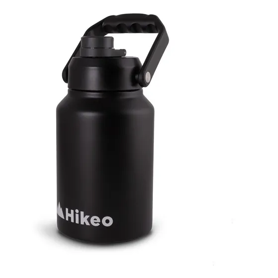 HIKEO Termo Jumbo XXL Acero Inoxidable 3.78 Litros Extra Grande, Botella de Agua Hermética con Doble Pared de Aislamiento Térmico, 14 Horas Agua Fría y 12 Horas Agua Caliente, para Camping y Deportes