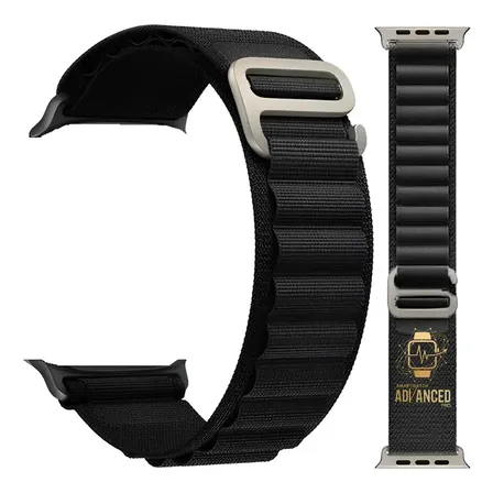 Pulseira Alpine Loop Compatível Smartwatch Watch 42 A 49mm Cor Preto