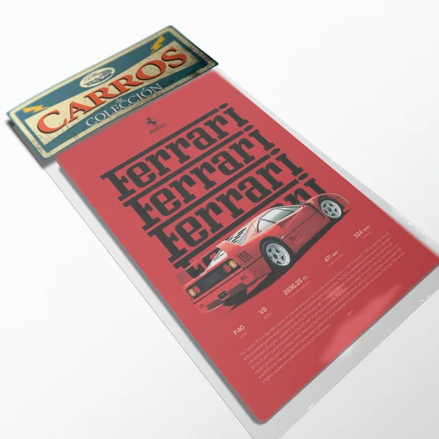 Tarjetas Colección Regalo Carros Antiguos Ferrari Porch Bmw