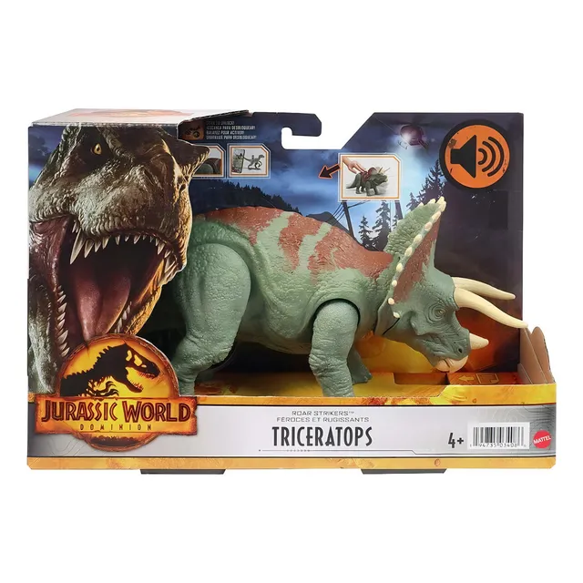 Dinosaurio Juguete Jurassic World Triceratops Ruge Y Ataca
