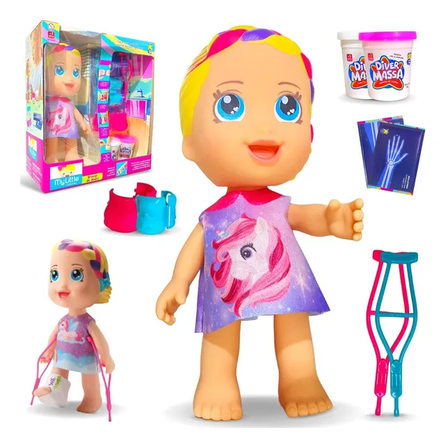 Brinquedo Boneca Dodói Gesso Molde C/ Acessórios E Massinha