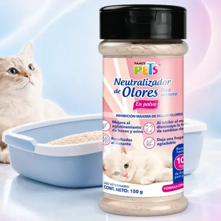 Neutralizador De Olores En Polvo Para Arenero Fancy Pets 150 Gr Ayuda A Controlar Olores De Orina Y Heces Mejora La Higiene Del Entorno Y Optimiza El Rendimiento De La Arena Para Gato