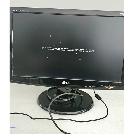 Monitor Lg Flatron W1943se. Cable Vga. Usado. No Envío Negro