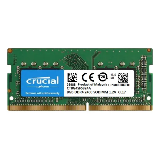 Memória Note Ddr4 8gb Pc4-2400 2400mhz Crucial Original Nf-e