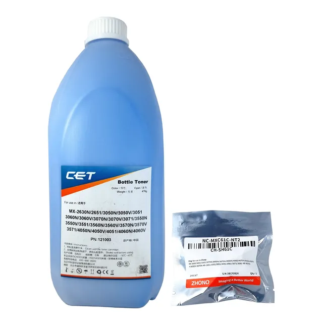 Kit Recarga Tóner Y Chip Comp Sharp Mx3050/4070/6050/6070